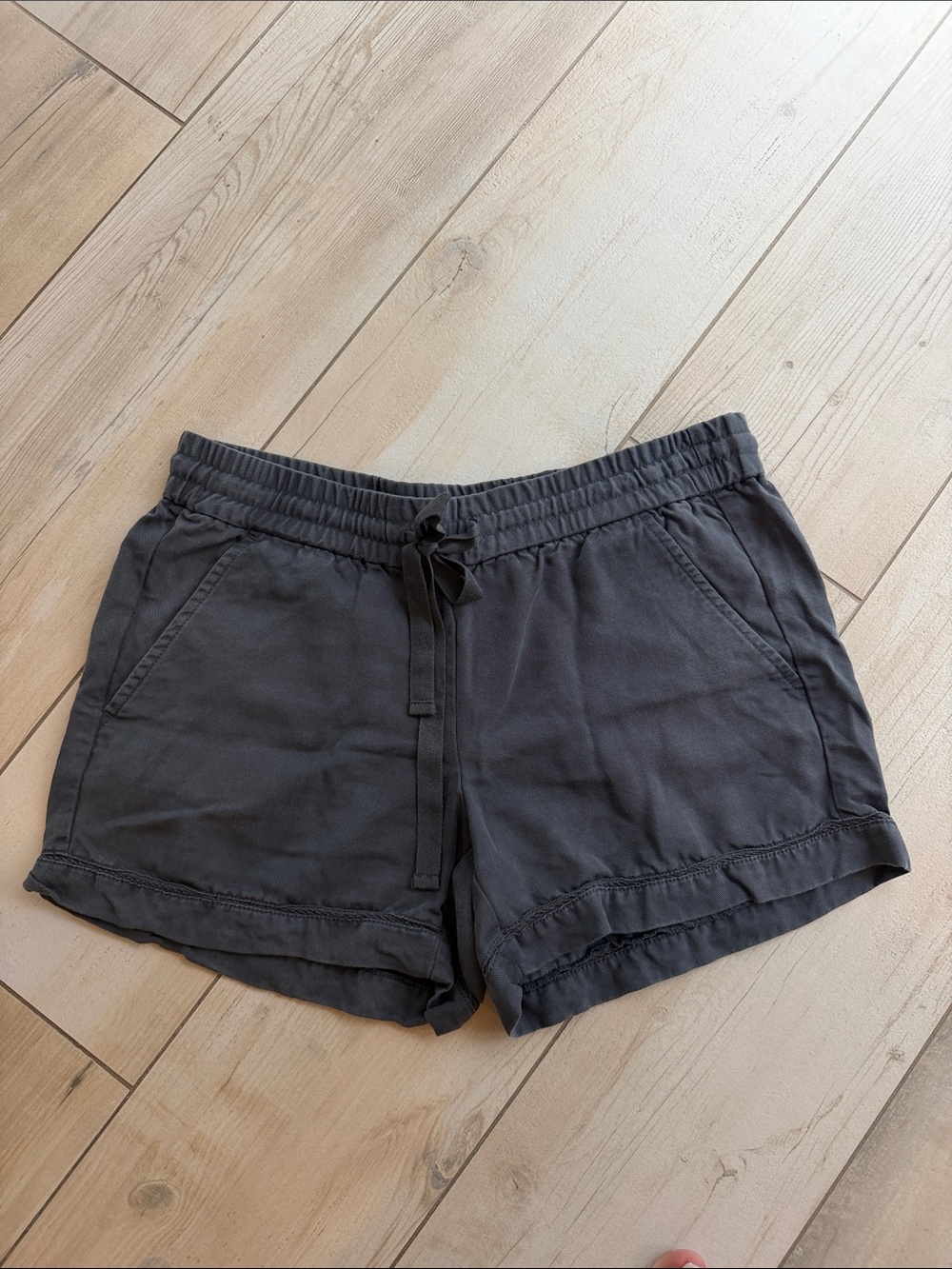 LOFT Charcoal Drawstring Shorts